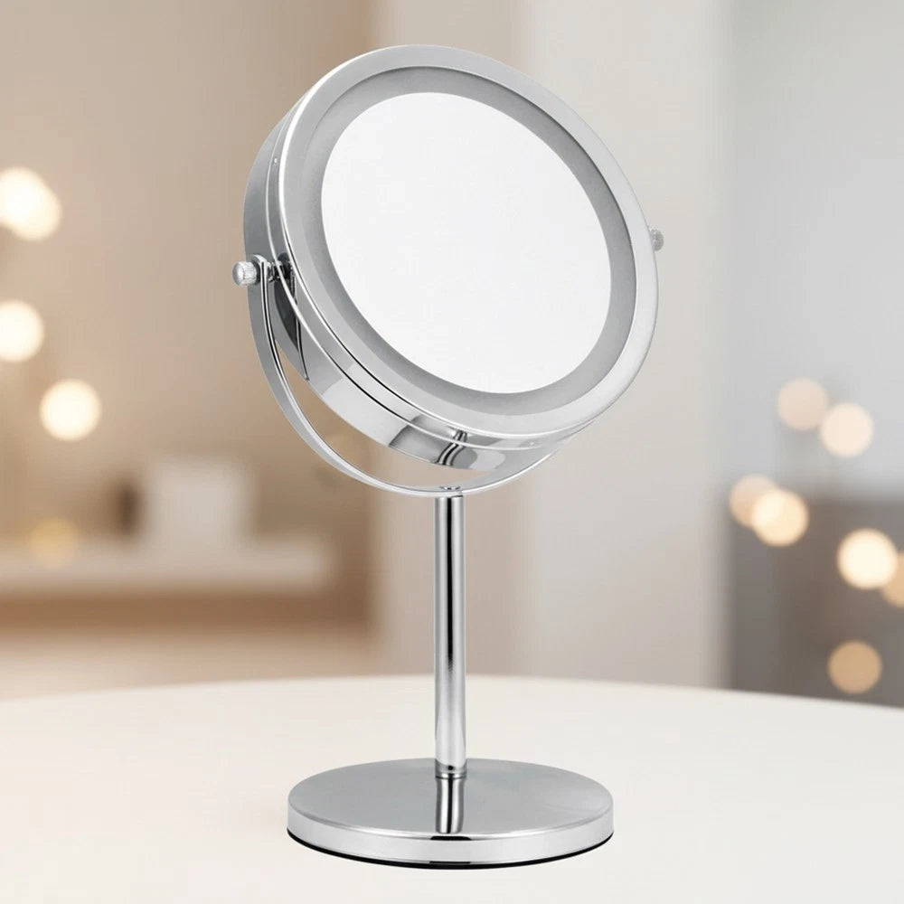 Mucola 10 fach LED Kosmetikspiegel mit Beleuchtung - Silber